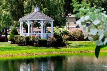 Gazebo and pond
